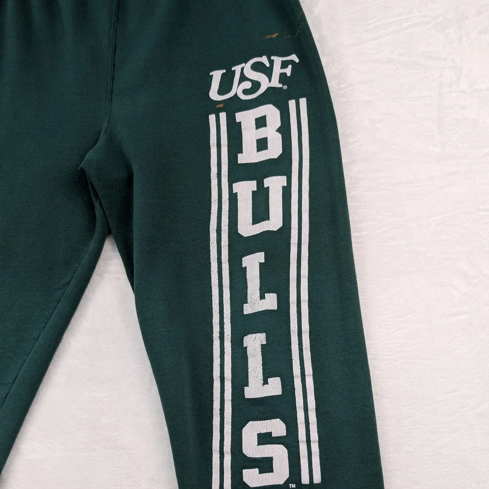 VTG Soffe Sweats USF Bulls Sweatpants Men's L Green Joggers NCAA Made in USA 90s